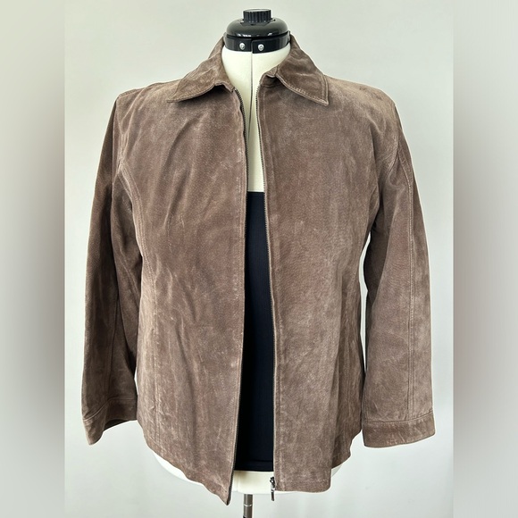Chico’s Suede Leather Blazer - Picture 1 of 5